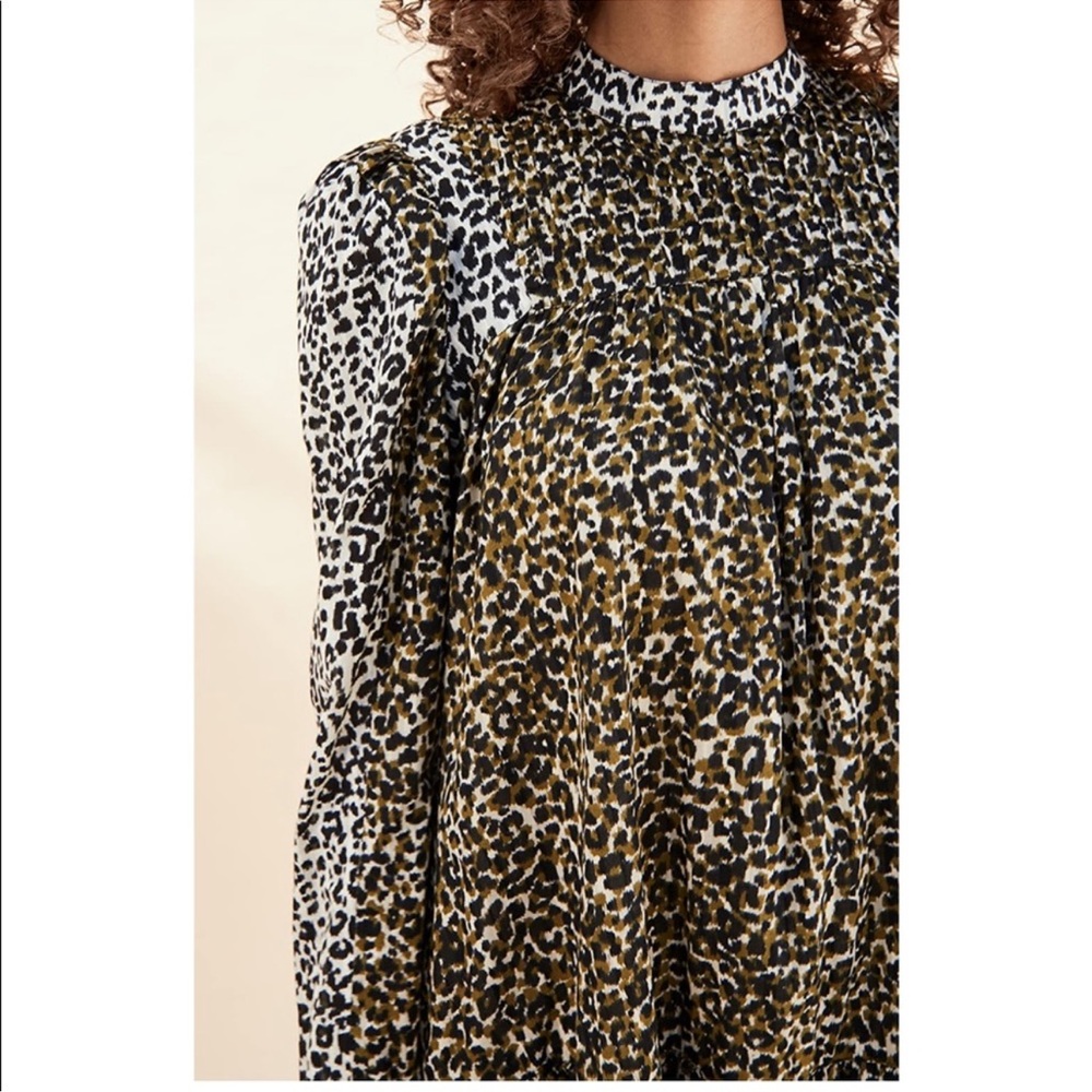 ULLA JOHNSON Amira Dress Leopard Print size 0 - Picture 2 of 13
